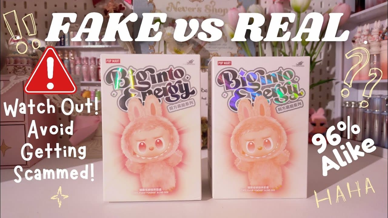 FAKE vs REAL LABUBU POPMART THE MONSTERS V3 BIG INTO ENERGY VINYL PLUSH BLIND BOX REVIEW [4K]